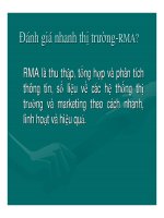 Marketing nông nghiệp - Đánh giá nhanh thị trường-RMA? potx