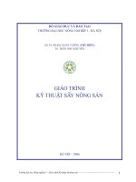 Giáo trình kỹ thuật sấy nông sản - Chương 1 pps