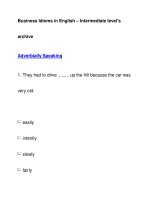 Business Idioms in English – Intermediate level''''sarchiveAdverbially Speaking doc