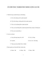CÂU HỎI TRẮC NGHIỆM PHẦN ĐỊNH LƯỢNG GLUCID1 potx