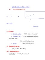 Giáo án hình học lớp 6 - Tiết 8 ĐỘ DÀI ĐOẠN THẲNG ppt