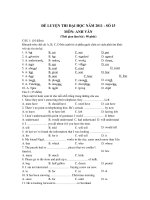 ĐỀ LUYỆN THI ĐẠI HỌC NĂM 2011 - SỐ 15 MÔN: ANH VĂN pps
