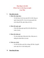 Hoạt động có chủ đích Đề tài: Nước với đời sống con người ppsx