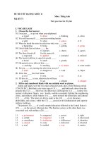 ĐỀ THI THỬ ĐẠI HỌC KHỐI D Môn : Tiếng Anh - Mã đề 371 potx