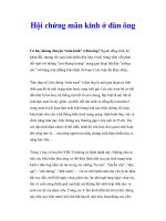 Hội chứng mãn kinh ở đàn ông potx