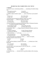 ĐỀ KIỂM TRA TRẮC NGHIỆM TIẾNG ANH - TEST 18 docx