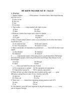 ĐỀ KIỂM TRA HỌC KỲ II – Test 23 pptx