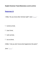 English Grammar Tests-Elementary Level''''s archiveResponses (4) docx