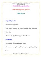 Giáo án chương trình mới: Lớp lá Chủ đề: Bé tham gia giao thông docx