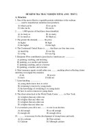 ĐỀ KIỂM TRA TRẮC NGHIỆM TIẾNG ANH - TEST 2 doc