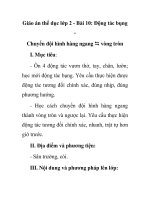 Giáo án thể dục lớp 2 - Bài 10: Động tác bụng Chuyển đội hình hàng ngang docx