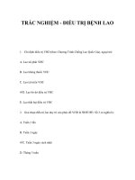 TRẮC NGHIỆM - ĐIỀU TRỊ BỆNH LAO pps