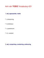 Anh văn TOEIC Vocabulary-021 pps
