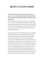 BỆNH LÝ XƯƠNG KHỚP pdf