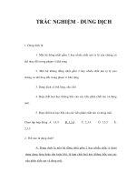 TRẮC NGHIỆM - DUNG DỊCH pptx