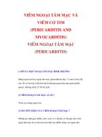 VIÊM NGOẠI TÂM MẠC VÀ VIÊM CƠ TIM doc