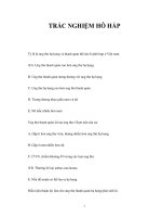 TRẮC NGHIỆM HÔ HẤP ppt