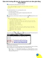 Giáo trình hướng dẫn tạo các chương trình con đơn giản bằng Visual Basic phần 1 pdf