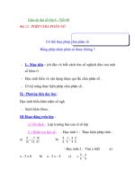 Giáo án đại số lớp 6 - Tiết 88 PHÉP CHIA PHÂN SỐ pot