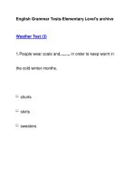 English Grammar Tests-Elementary Level''''s archiveWeather Test (3) pps