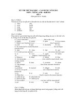 KỲ THI THỬ ĐẠI HỌC CAO ĐẲNG NĂM 2011 MÔN : TIẾNG ANH – ĐỀ 9 ppsx