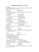 ĐỀ KIỂM TRA HỌC KỲ II – Test 20 pptx