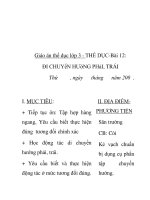 Giáo án thể dục lớp 3 - Bài 12: ĐI CHUYểN HƯớNG PHảI, TRÁI ppt