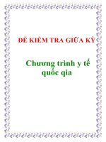 ĐỀ KIỂM TRA GIỮA KỲ : Chương trình y tế quốc qia pot