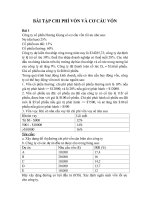 Bài tập chi phí vốn potx