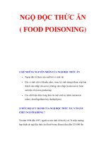 NGỘ ĐỘC THỨC ĂN ( FOOD POISONING) pptx