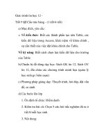Giáo trình tin học 12 - Tiết 92 Cấu trúc bảng - (1 tiết/4 tiết) pps