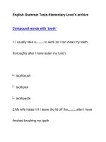 English Grammar Tests-Elementary Level''''s archiveCompound words with ‘tooth’ ppt