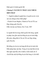 Khái quát về chính quyền Mỹ - Chương 5: NGÀNH TƯ PHÁP: GIẢI THÍCH HIẾN PHÁP pps