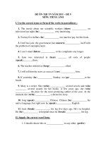 ĐỀ ÔN THI TN NĂM 2011 – ĐỀ 9 MÔN: TIẾNG ANH doc
