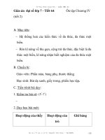 Giáo án đại số lớp 7 - Tiết 64: (tiết 2) Ôn tập Chương IV doc