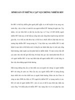 SINH SẢN Ở NHỮNG CẶP VỢ CHỒNG NHIỄM HIV pps