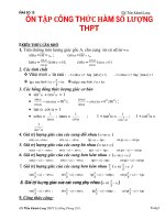 ÔN TẬP CÔNG THỨC HÀM SỐ LƯỢNG THPT docx