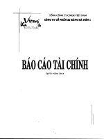 CÔNG TY cổ PHẦN XI MĂNG hà TIÊN 1 báo cáo tài CHÍNH quý 1 năm 2014