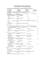 ĐỀ THAM KHẢO ÔN THI TỐT NGHIỆP THPT (01) MÔN TIẾNG ANH 12 pps