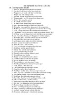 BÀI TẬP KIỂM TRA VỀ SỬA LỖI CÂU pptx