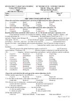 KỲ THI HỌC KỲ II – NĂM HỌC 2010-2011 Môn thi : Tiếng Anh khối 12 - Trường THPT Đơn Dương (Mã đề 123) pptx