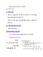 Giáo án đại số lớp 6 - Tiết 84 LUYỆN TẬP potx