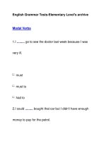 English Grammar Tests-Elementary Level''''s archiveModal Verbs pps