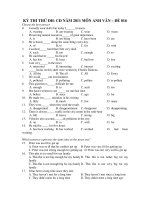 KỲ THI THỬ ĐH- CĐ NĂM 2011 MÔN ANH VĂN – ĐỀ 016 pps