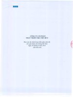 CÔNG TY cổ PHẦN PHÁT TRIỂN NHÀ THỦ đức báo cáo tài chính hợp nhất giữa niên độ cho giai đoạn 6 tháng kết thúc ngày 30 tháng 6 năm 2012 đã soát xét