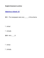 English Grammar''''s archiveAdjective or Adverb_02 potx