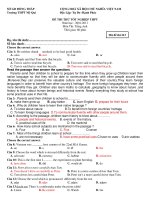 KỲ THI TỐT NGHIỆP THPT NĂM 2011 Môn thi: TIẾNG ANH - Mã đề thi 213 potx