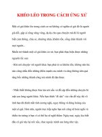 KHÉO LÉO TRONG CÁCH ỨNG XỬ pps