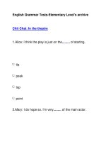 English Grammar Tests-Elementary Level''''s archiveChit Chat: In the theatre ppsx