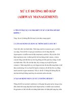 XỬ LÝ ĐƯỜNG HÔ HẤP (AIRWAY MANAGEMENT) doc